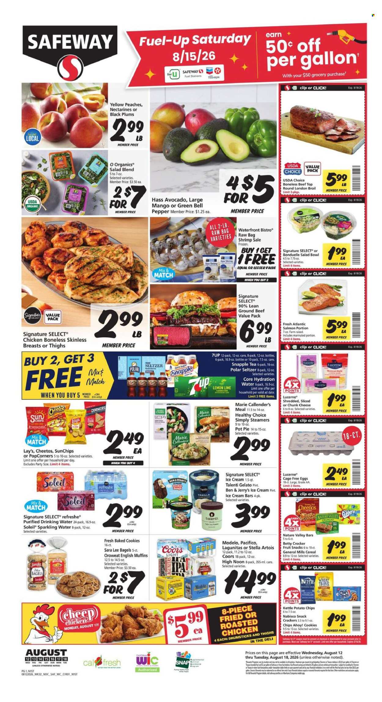 Safeway ad  - 08.12.2026 - 08.18.2026. Page 1