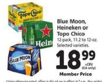 Blue Moon, Heineken or Topo Chico