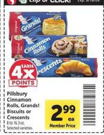 Pillsbury Cinnamon Rolls, Grands! Biscuits or Crescents
