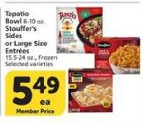 Tapatio Bowl 6-10 oz. Stouffer’s Sides or Large Size Entrées