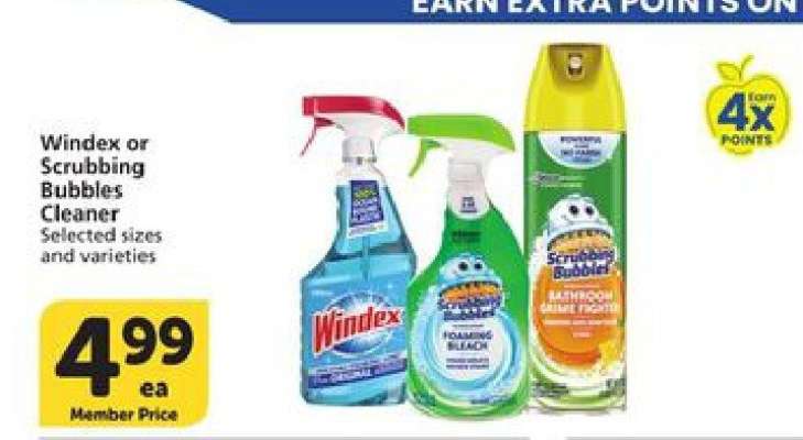 Windex or Scrubbing Bubbles Cleaner