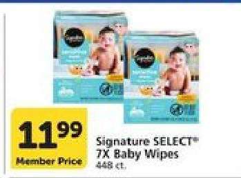 Signature SELECT 7X Baby Wipes