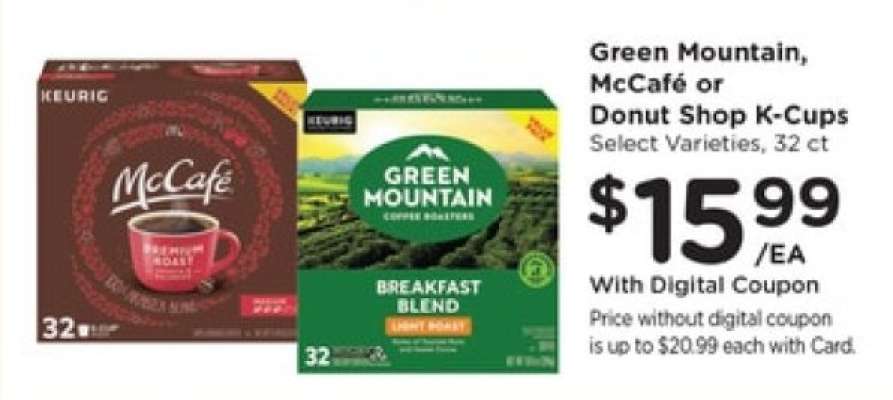 Green Mountain, McCafé or Donut Shop K-Cups