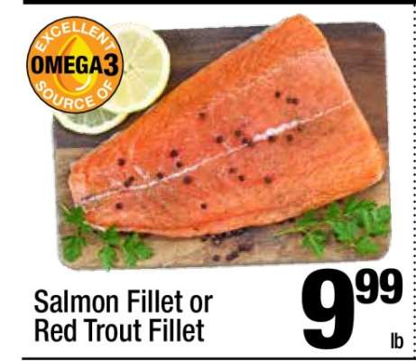 Salmon Fillet or Red Trout Fillet