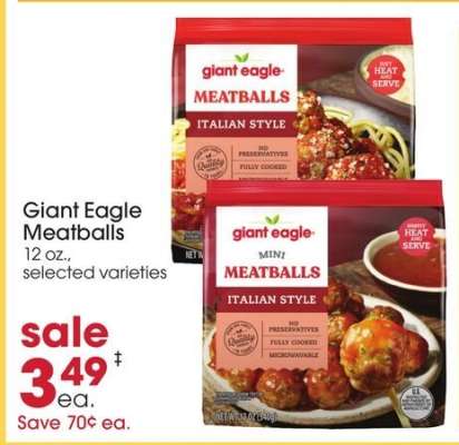 Giant Eagle Meatballs