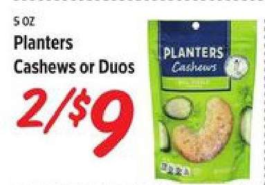 Planters Cashews or Duos
