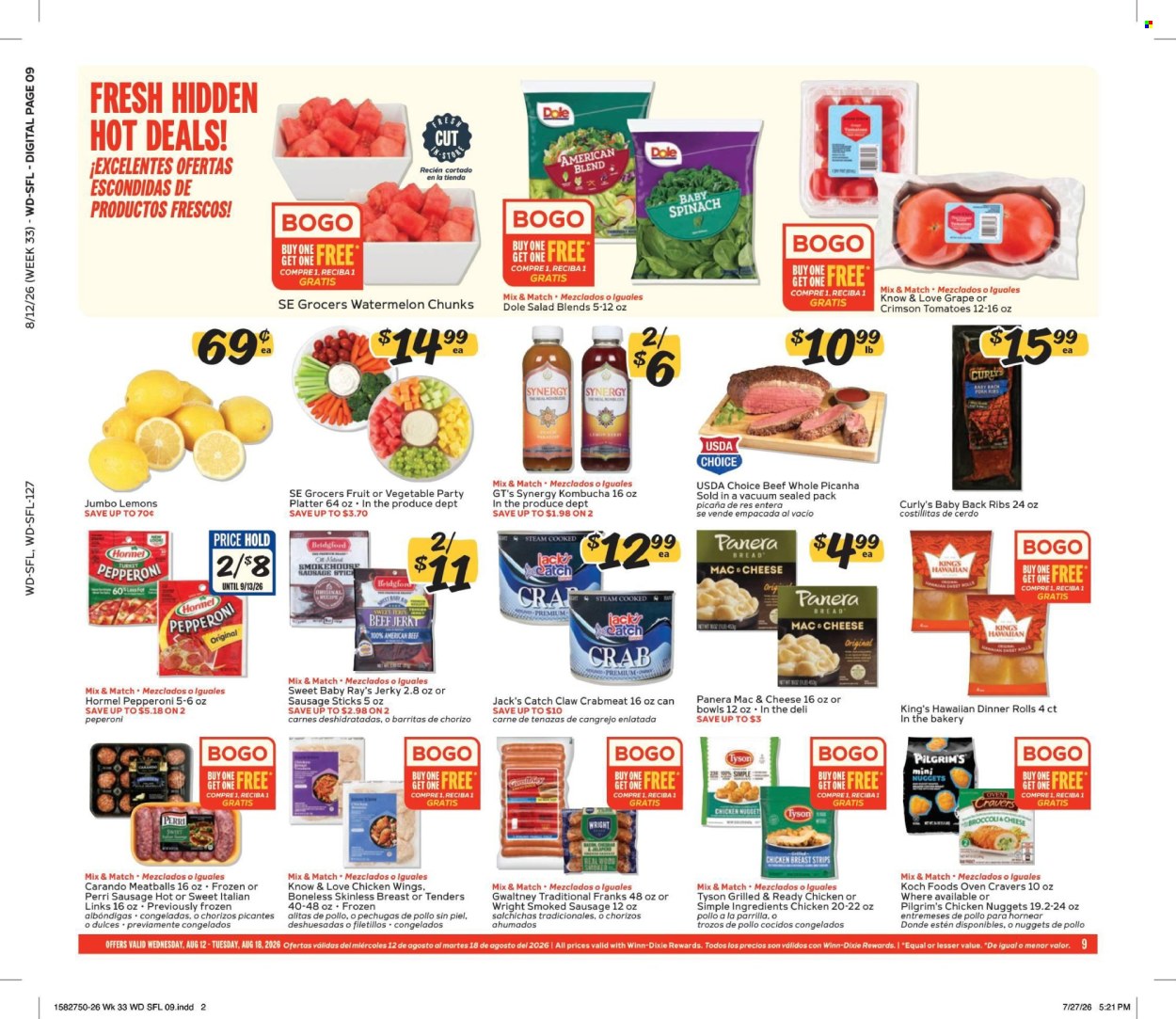 Winn Dixie ad  - 08.12.2026 - 08.18.2026. Page 9