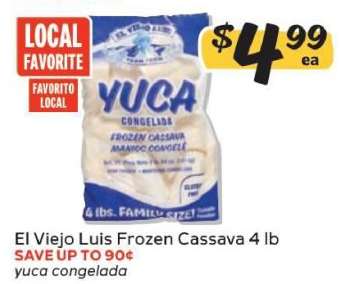 El Viejo Luis Frozen Cassava 4 lb