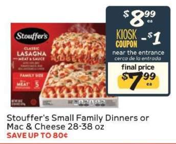 Stouffer's Small Family Dinners or Mac & Cheese