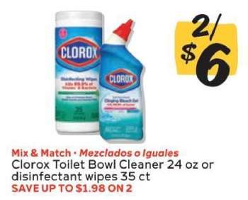Clorox Toilet Bowl Cleaner or Disinfectant Wipes