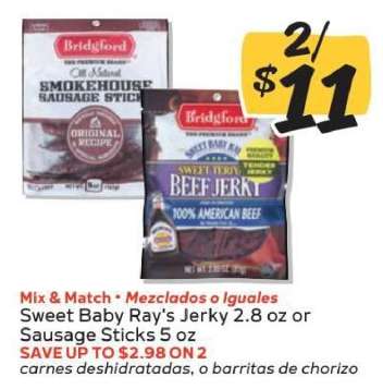 Sweet Baby Ray's Jerky or Sausage Sticks
