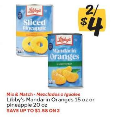 Libby's Mandarin Oranges or Pineapple