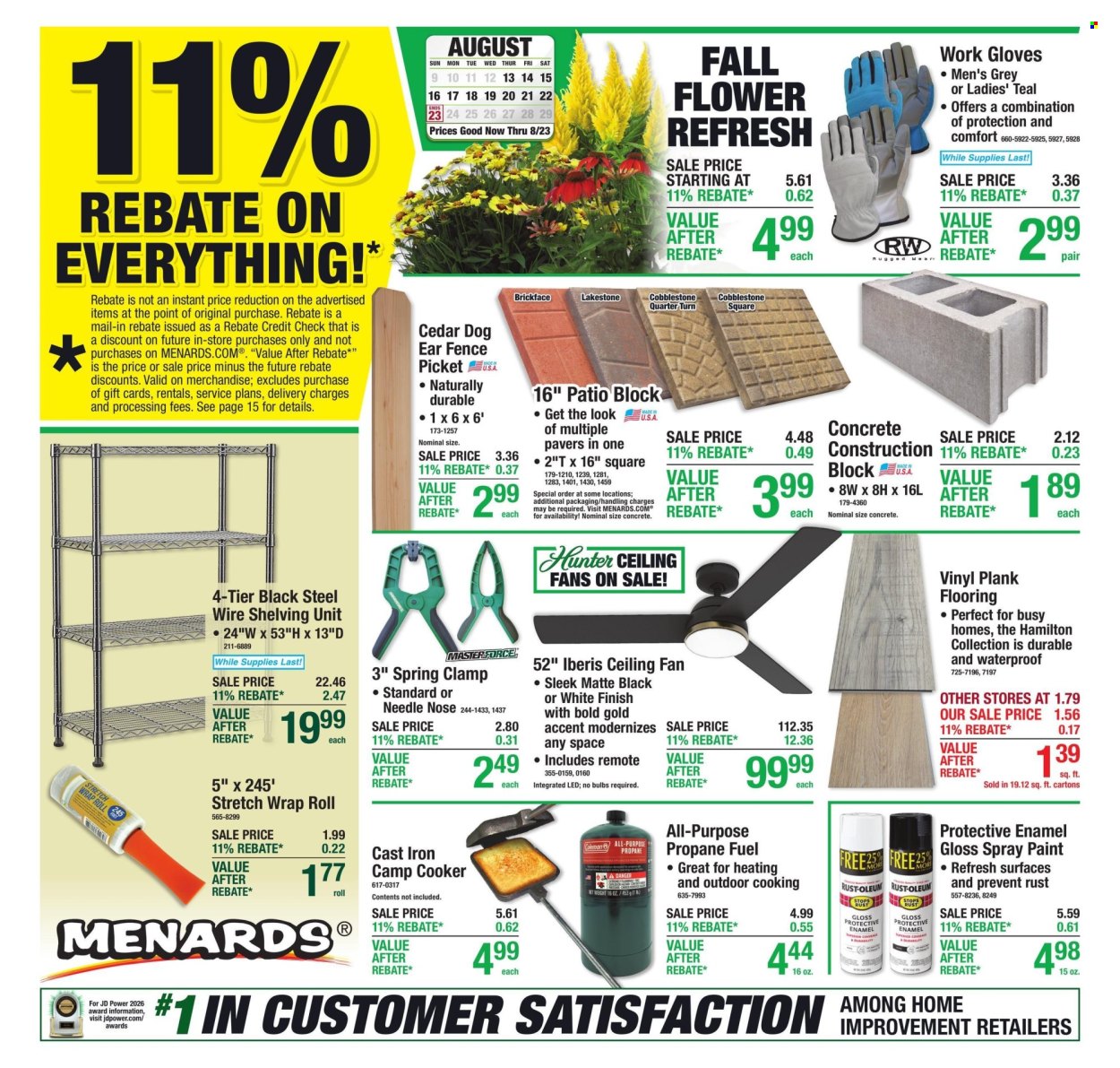 Menards ad  - 08.13.2026 - 08.23.2026. Page 1