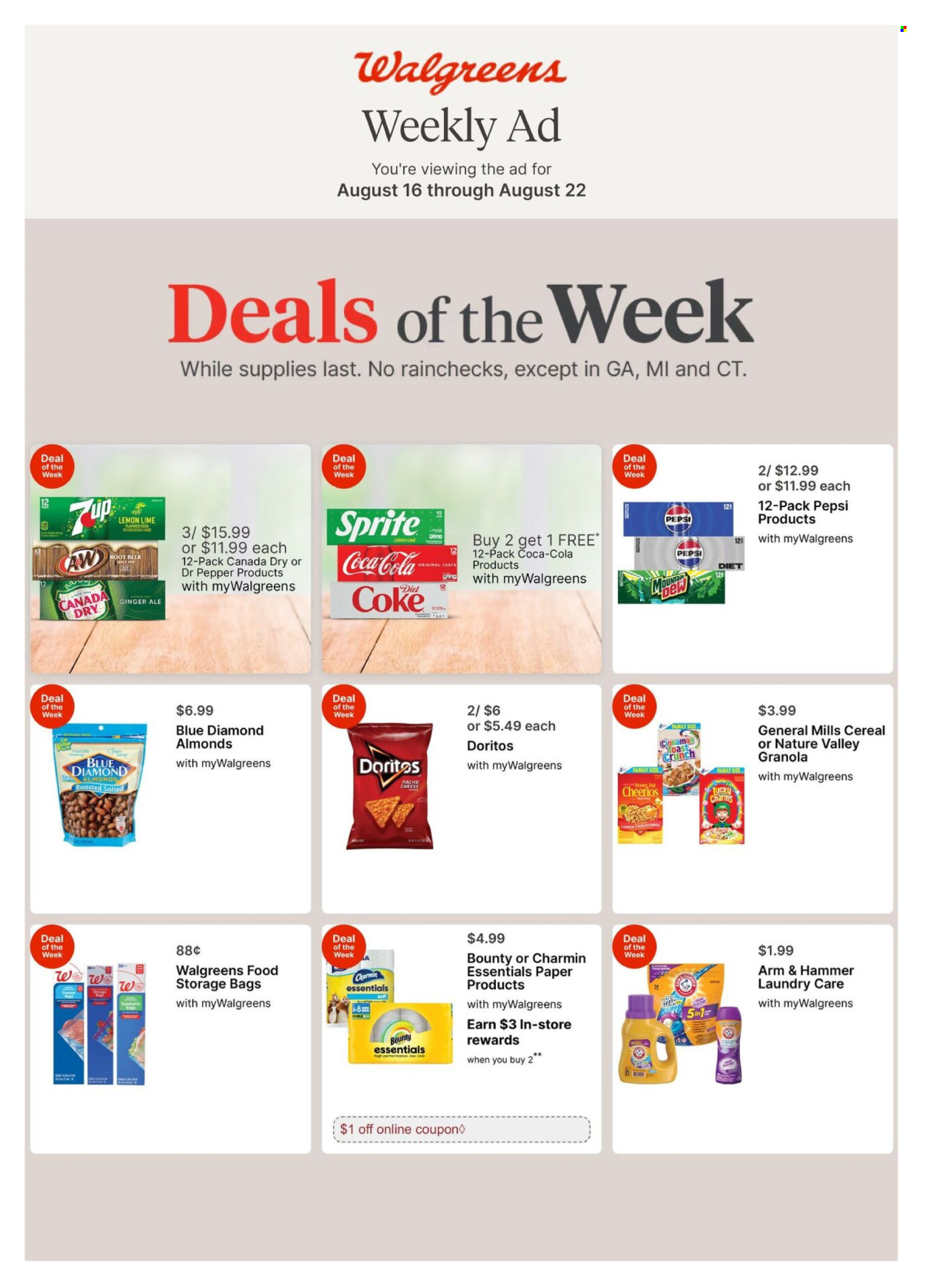 Walgreens ad  - 08.16.2026 - 08.22.2026. Page 1