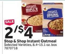 Stop & Shop Instant Oatmeal