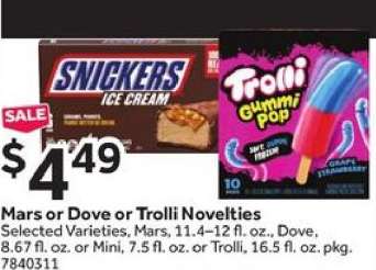 Mars or Dove or Trolli Novelties