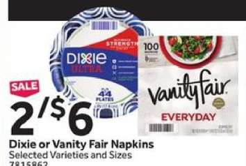 Dixie or Vanity Fair Napkins