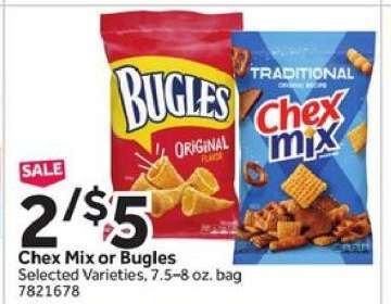 Chex Mix or Bugles
