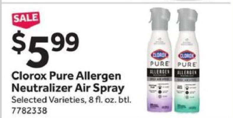 Clorox Pure Allergen Neutralizer Air Spray
