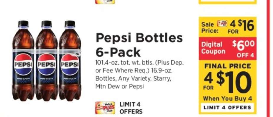 Pepsi Bottles 6-Pack
