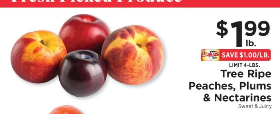 Tree Ripe Peaches, Plums & Nectarines