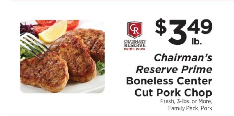 Chairman's Reserve Prime Boneless Center Cut Pork Chop