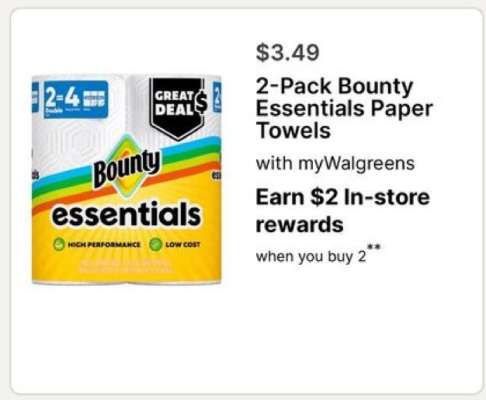 2-Pack Bounty Essentials Paper Towels