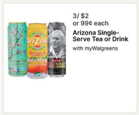 Arizona Single-Serve Tea or Drink