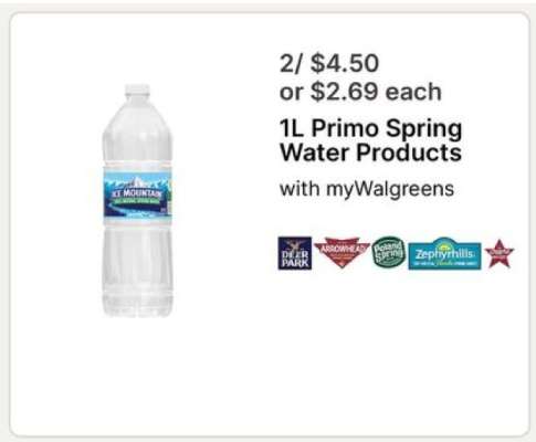 1L Primo Spring Water Products