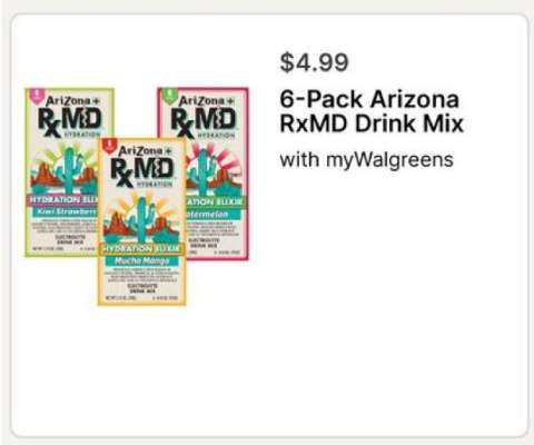 6-Pack Arizona RxMD Drink Mix