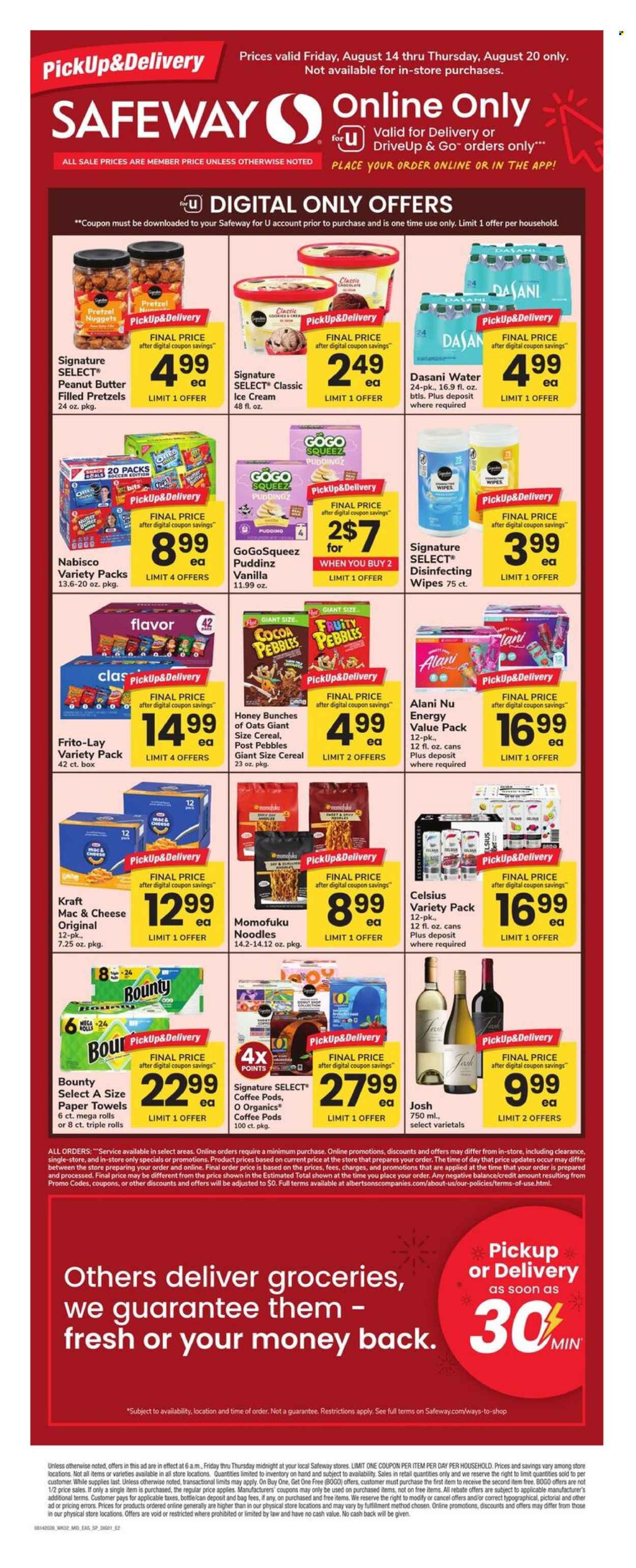 Safeway ad  - 08.14.2026 - 08.20.2026. Page 1