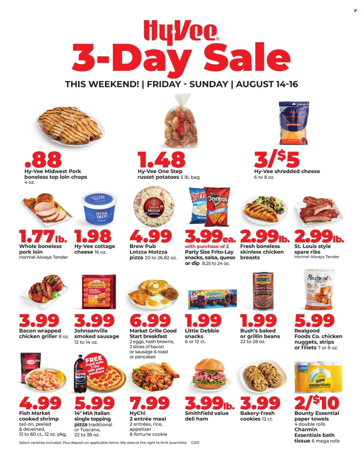 Hy-Vee ad  - 08.14.2026 - 08.16.2026. Page 1