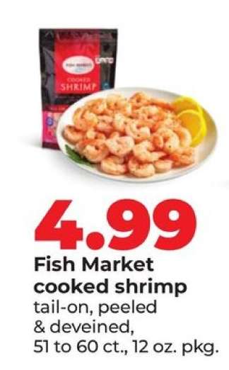 Fish Market cooked shrimp