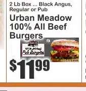 Urban Meadow 100% All Beef Burgers
