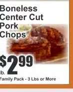 Boneless Center Cut Pork Chops