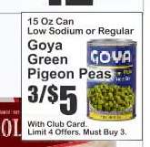 Goya Green Pigeon Peas