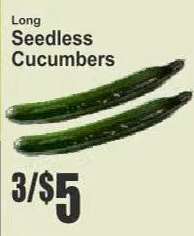 Long Seedless Cucumbers