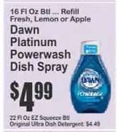 Dawn Platinum Powerwash Dish Spray