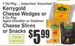 Kerrygold Cheese Wedges or Cheese Slices or Snacks