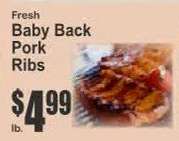Fresh Baby Back Pork Ribs