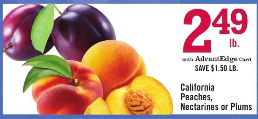 California Peaches, Nectarines or Plums