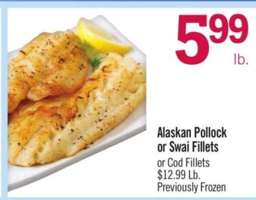 Alaskan Pollock or Swai Fillets