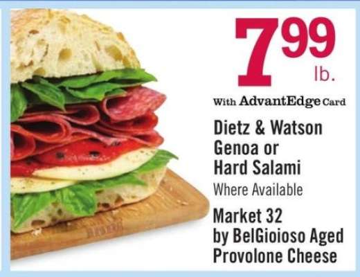 Dietz & Watson Genoa or Hard Salami