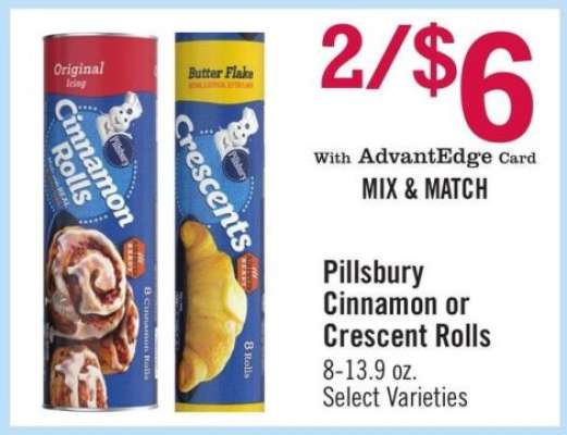 Pillsbury cinnamon or crescent rolls