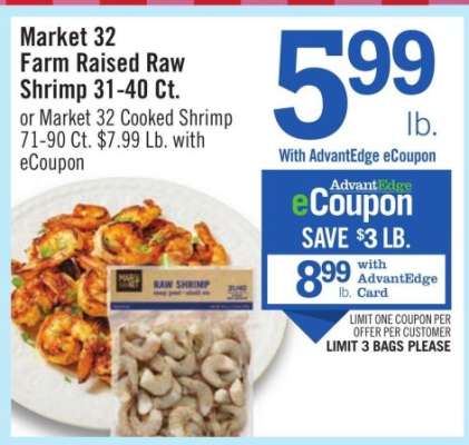 Market 32 Farm Raised Raw Shrimp 31-40 Ct.