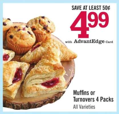 Muffins or Turnovers 4 Packs