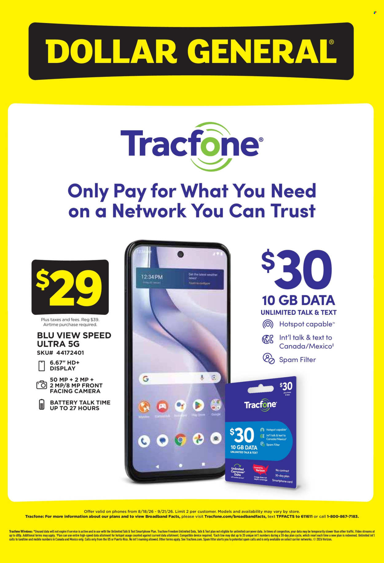 Dollar General ad  - 08.18.2026 - 09.21.2026. Page 1