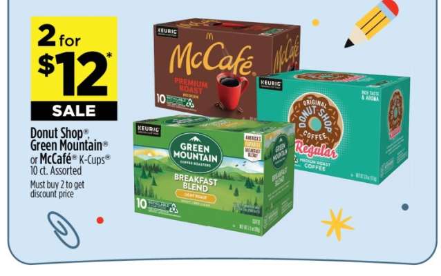 Donut Shop, Green Mountain or McCafé K-Cups*