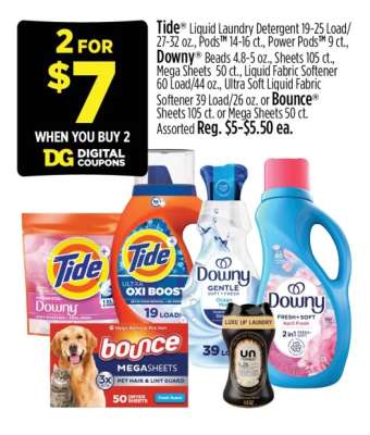 Tide, Downy, Bounce