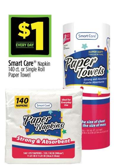 Smart Care® Napkin 140 ct. or Single Roll Paper Towel